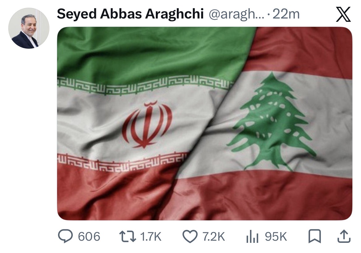 بعد اطلاق صواريخ من ايران على اسرائيل عراقجي يغرد …ما دخل لبنان؟