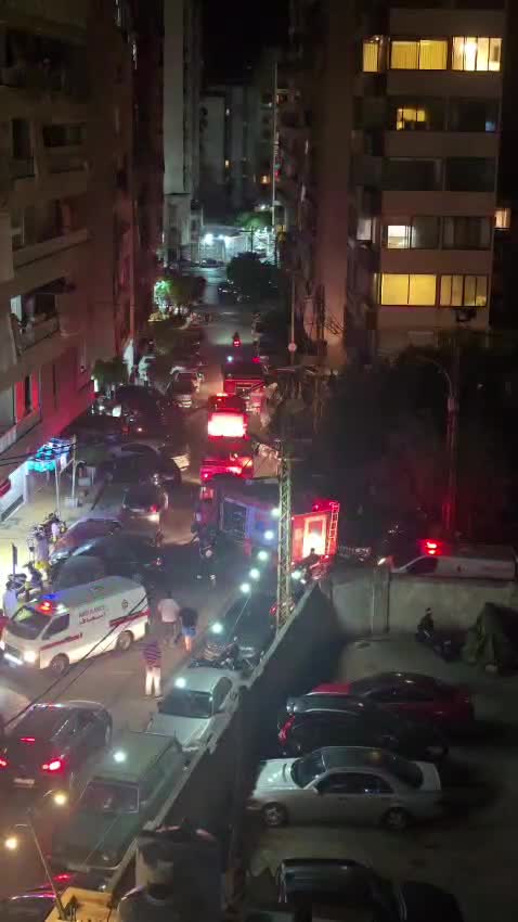 حريق  قرب دار الفتوى في عائشة بكار