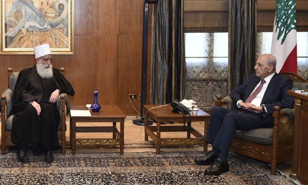 شيخ العقل من عين التينة: كلّنا معنيون بإنقاذ لبنان