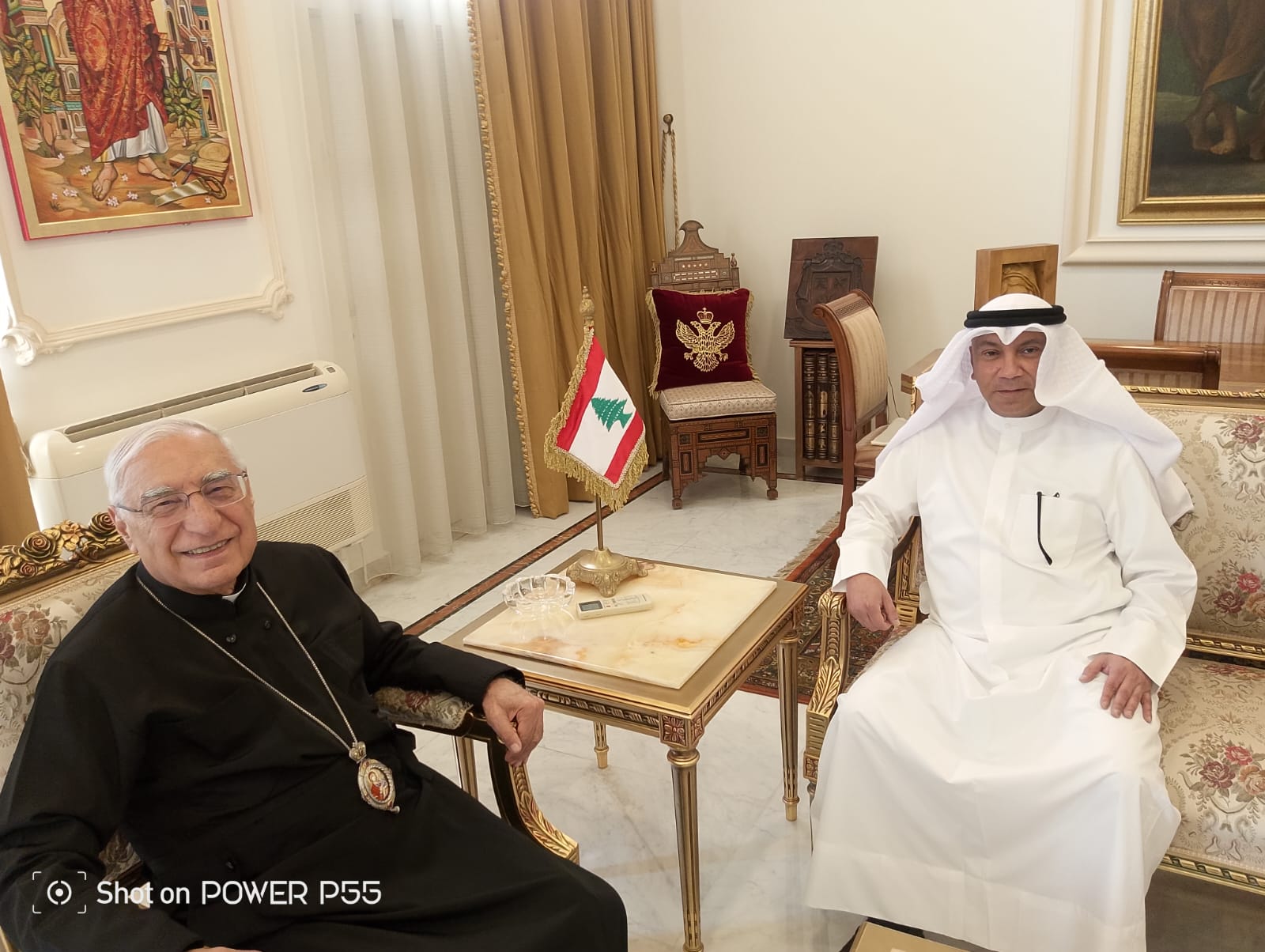 العبسي يستقبل سفير الكويت الجديد محمد الشارجي
