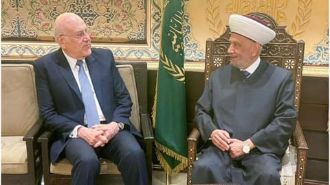 ميقاتي هنّأ دريان بحلول رأس السنة الهجرية