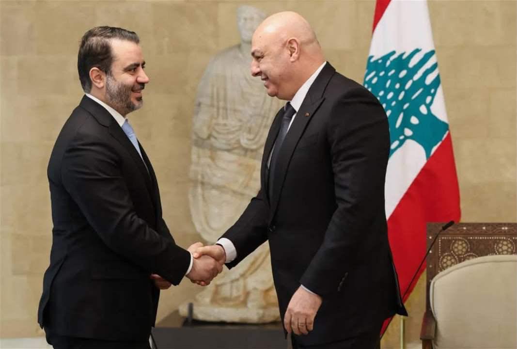 الشيباني في بعبدا