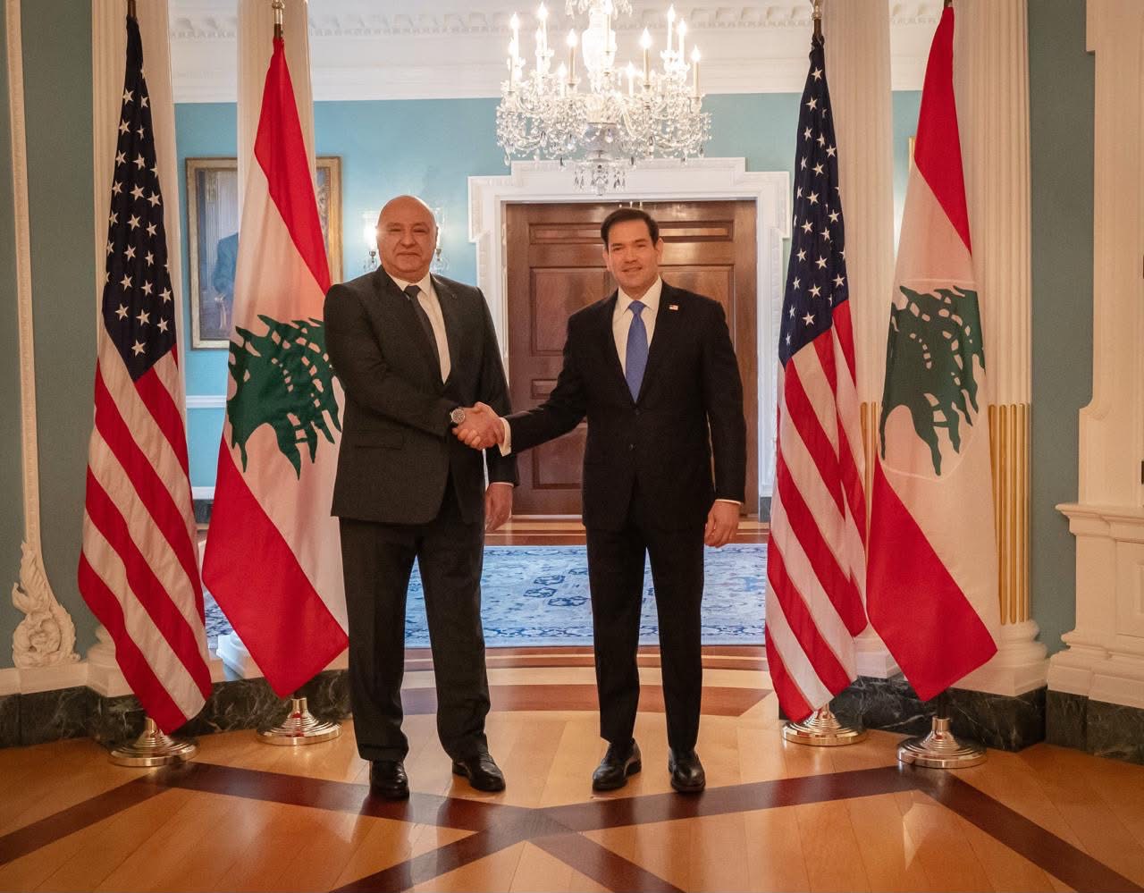 عون لروبيو: لتطبيق إطار العمل الثلاثي وتعزيز الدعم الأميركي للجيش… وروبيو: ندعم استعادة سيادة الدولة اللبنانية