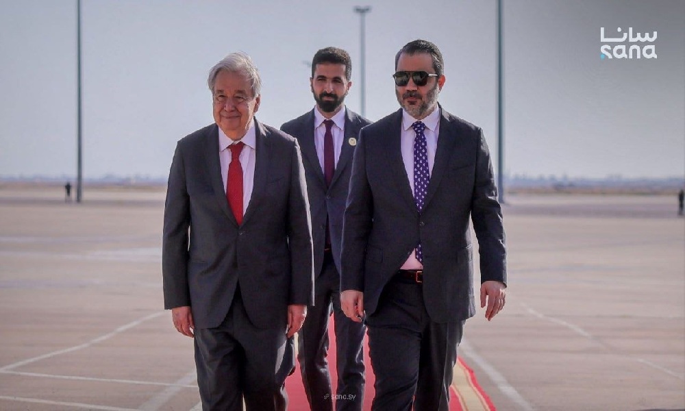 غوتيريش يصل الى سوريا