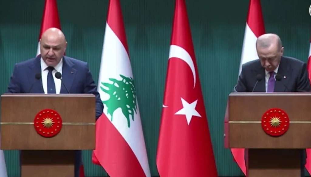 أردوغان يبدي أمام عون رغبة تركيا بالانضمام إلى 