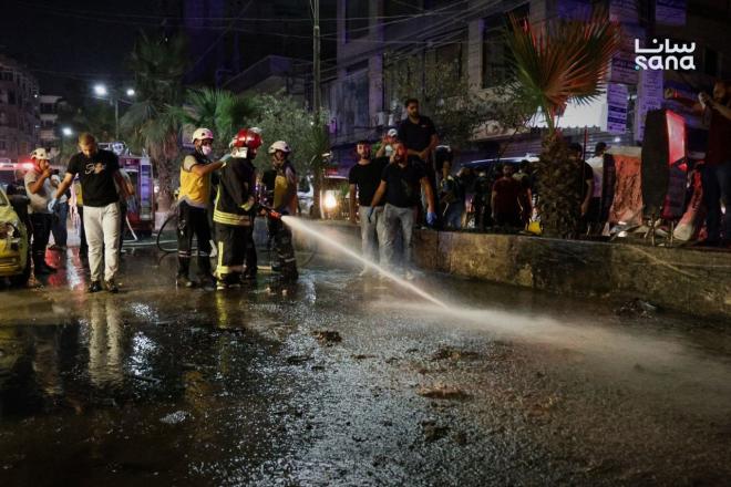 ‏قتيلان و13 مصابًا بانفجار عبوة داخل حافلة في جرمانا