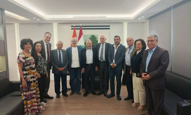 باسيل يلتقي نقابة المحررين: استعداد لتعديل قانون الإعلام بما يصون حرية الصحافة ويعالج هواجس النقابة
