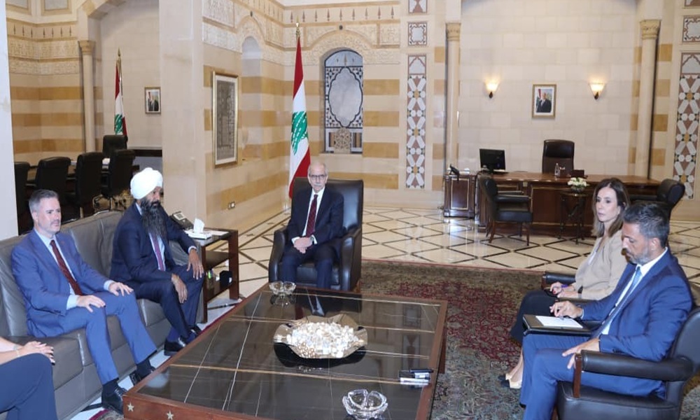 سلام يبحث مع وزير كندي دعم التعافي في الجنوب