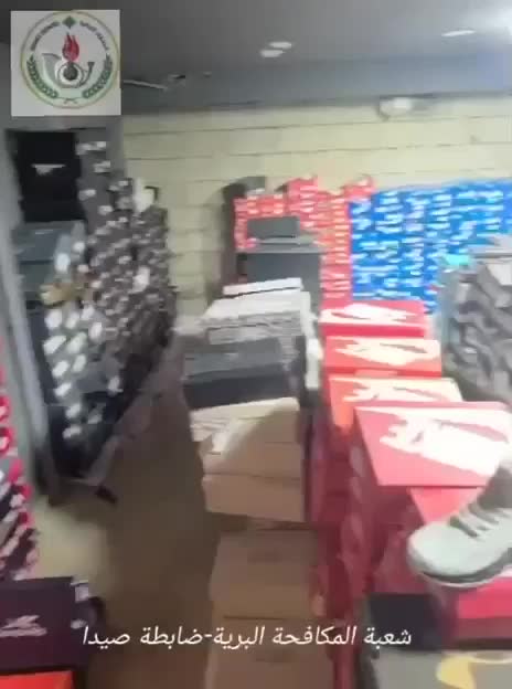 جمارك صيدا تضبط كمية كبيرة من الأحذية المقلدة والمهربة
