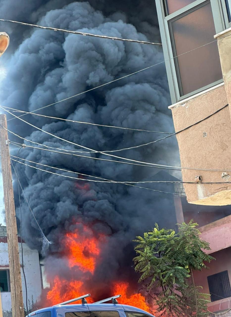 حريق كبير في بلدة العباسية، …هل من حادث أمني؟