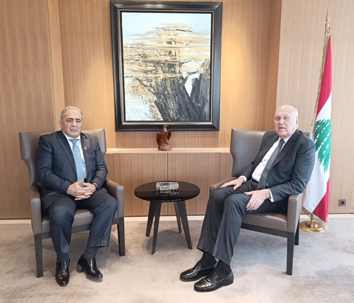 ميقاتي استقبل سفير دولة فلسطين في لبنان