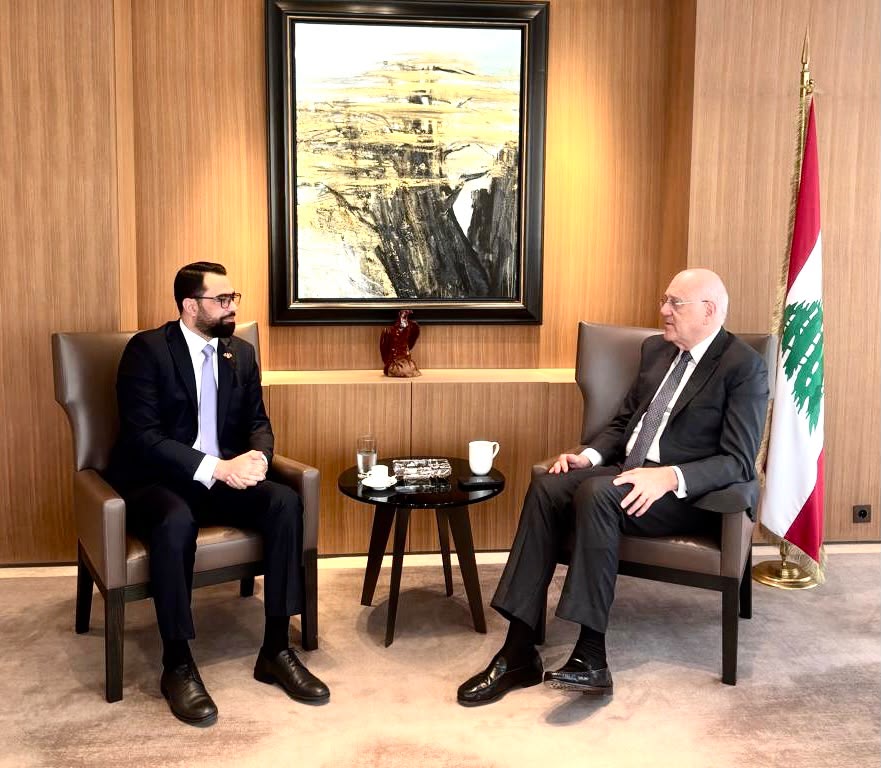 ميقاتي استقبل سفير دولة فلسطين في لبنان