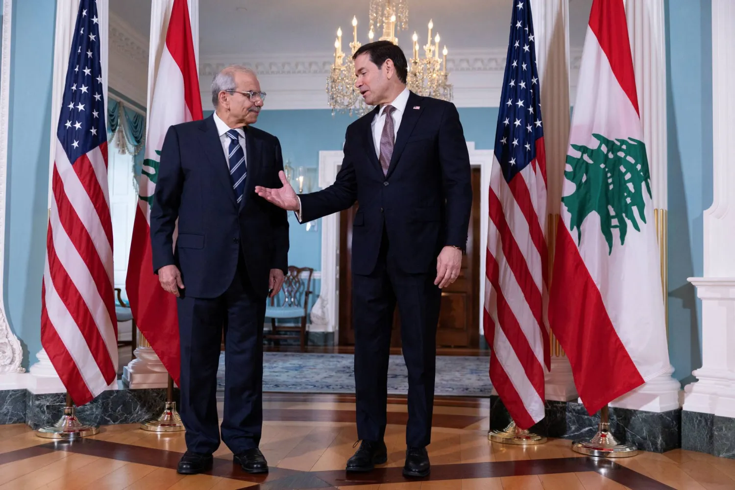 واشنطن: الاجتماع العسكري في موعده... وروبيو يضغط على إسرائيل لتثبيته<br />
هل تفادى عون وسلام لقاء نائب وزير الخارجية الإيرانية؟