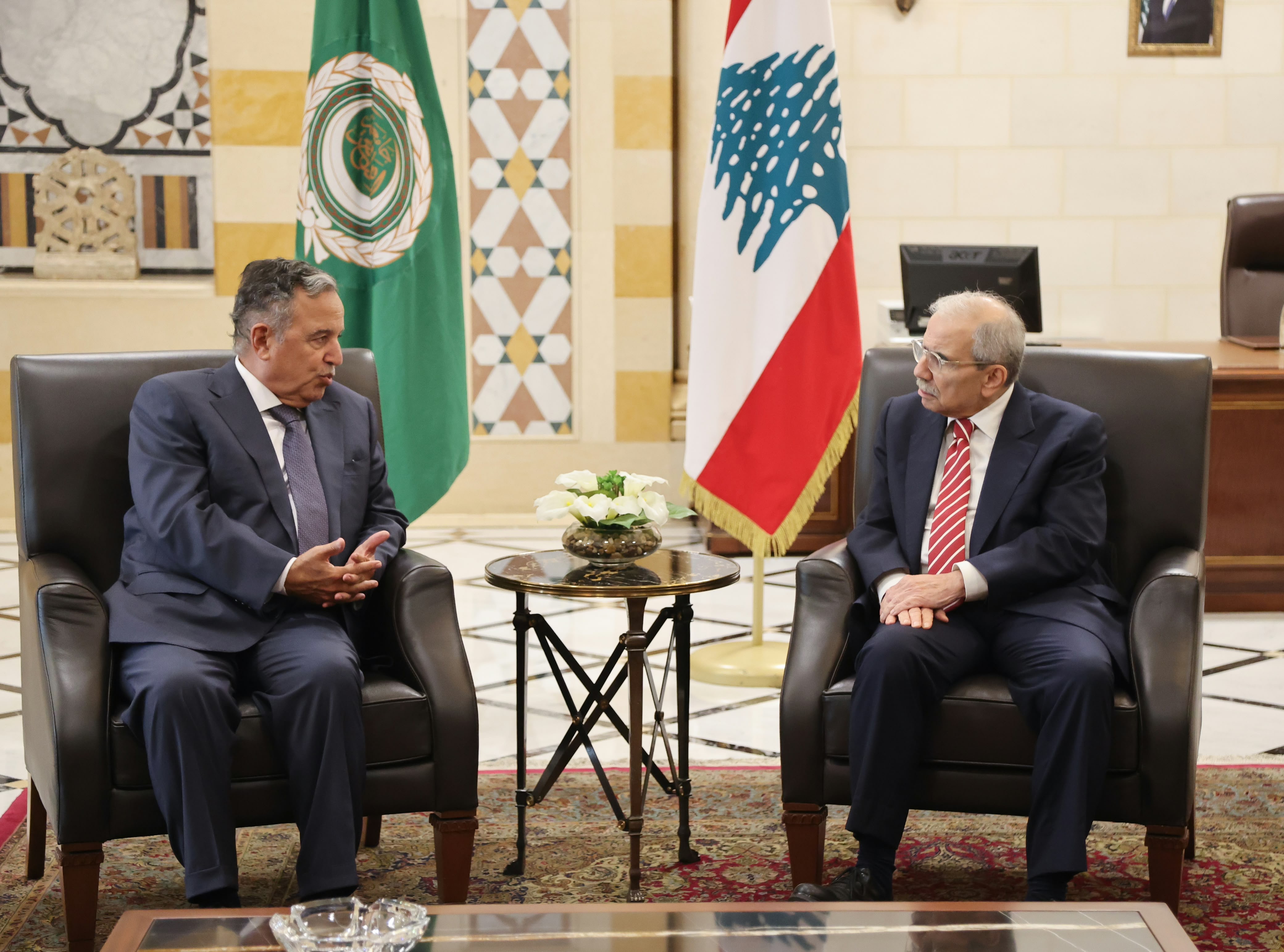 سلام لفهمي: دعم عربي للبنان للانسحاب الإسرائيلي الكامل وإعادة الإعمار وتشجيع الاستثمارات العربية