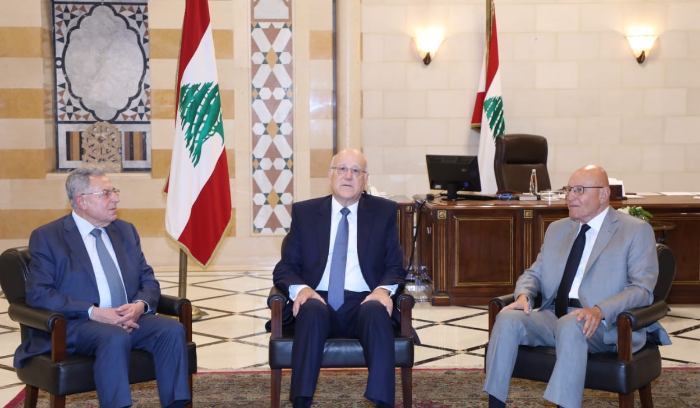 ميقاتي استقبل السنيورة وتمام سلام