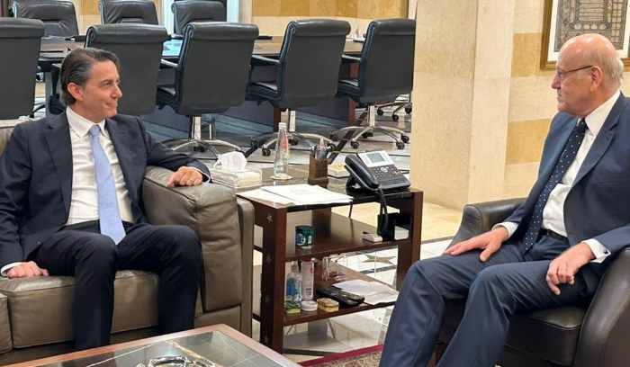 ميقاتي استقبل هوكشتاين في السرايا