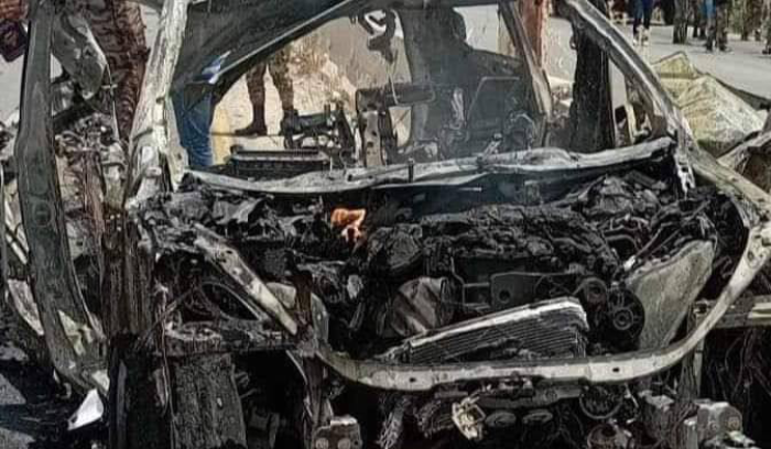 استهداف سيارة من مسيرة إسرائيلية على طريق دمشق - بيروت