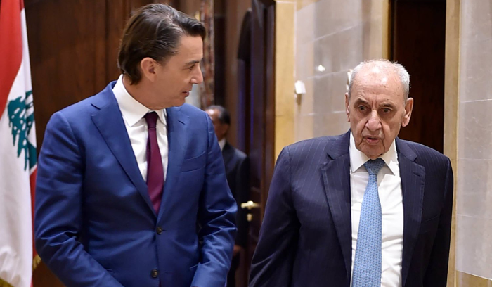 لقاء هوكستين - بري: الامتناع عن استخدام المسيرات والقنابل الفوسفورية<br />
عودة الوضع إلى ما قبل الحرب وضمان عودة نازحي الطرفين إلى قراهم