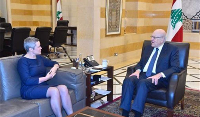 ماذا بحث ميقاتي مع سفيرة الاتحاد الاوروبي؟