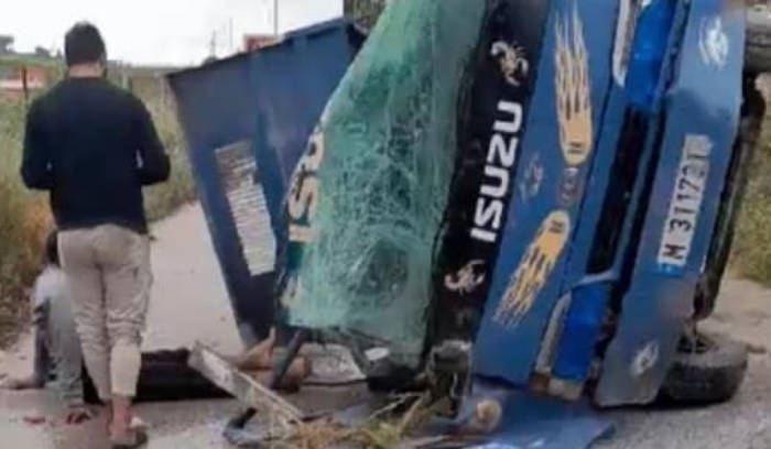 جريحان بانقلاب شاحنة على طريق نهر الليطاني
