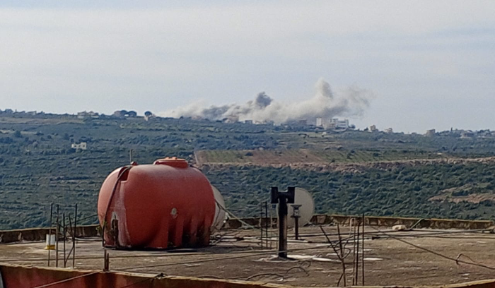الطيران الاسرائيلي أغارة على بلدة طيرحرفا في القطاع الغربي