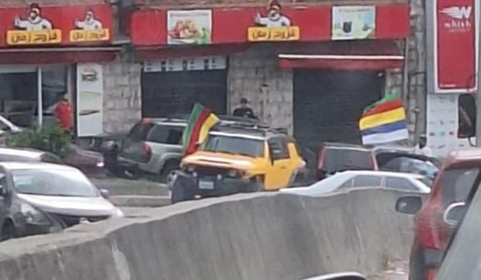 قطع طريق الشام عند مفرق عاليه