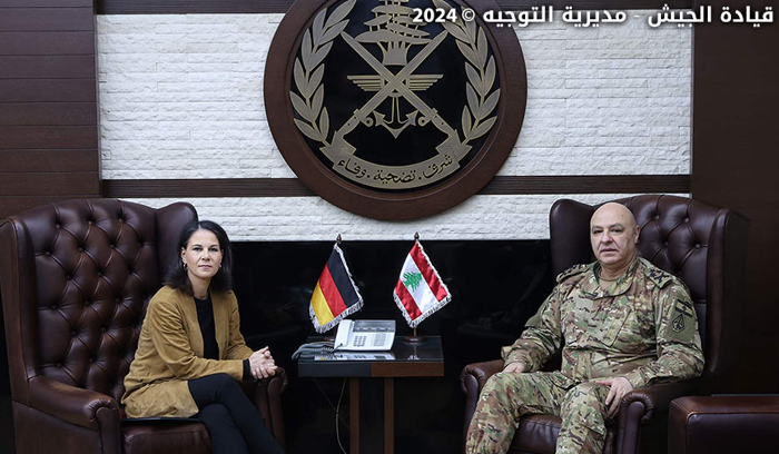 لقاء بين قائد الجيش ووزيرة الخارجية الألمانية