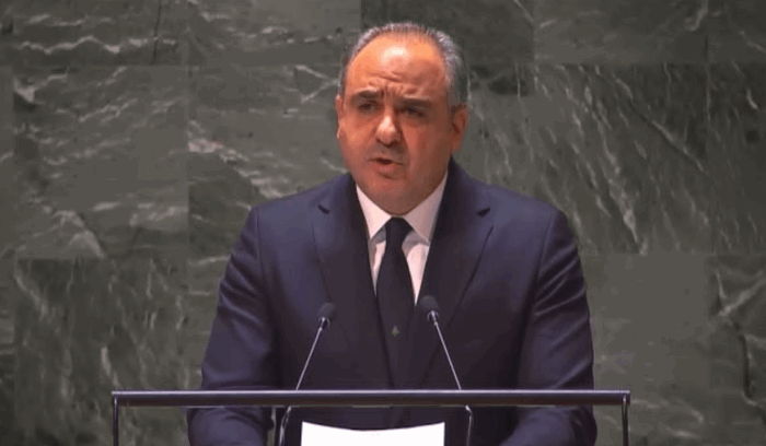 هاشم‬⁩ في الجلسة الطارئة للامم المتحدة حول ⁧‫فلسطين‬⁩: على ⁧‫إسرائيل‬⁩ الانسحاب فورا من أراضينا المحتلة