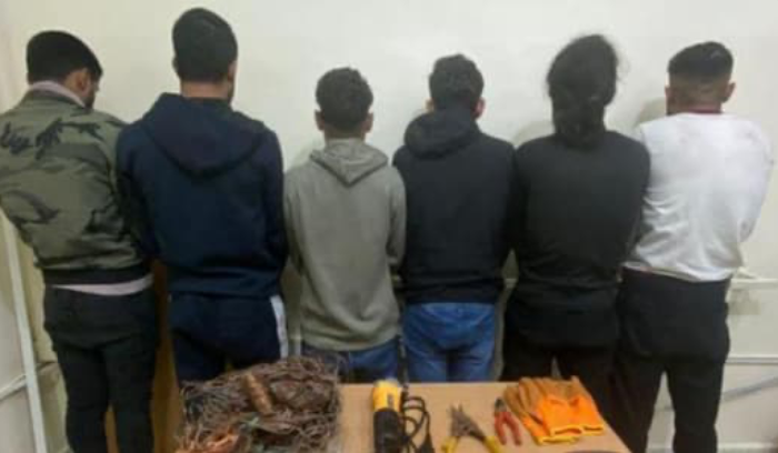 عصابتا سرقة أسلاك كهربائية في قبضة الأمن