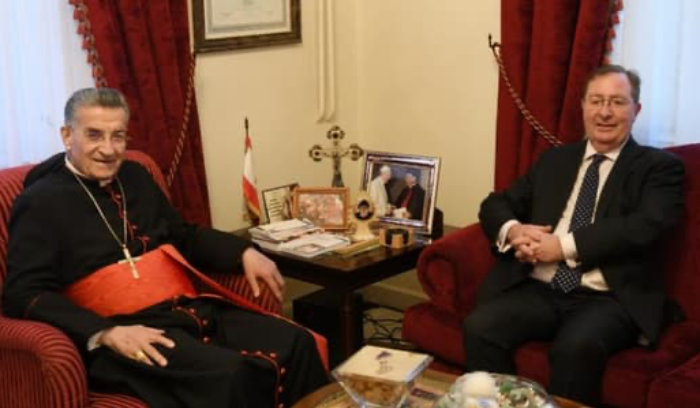 الراعي عرض مع السفير البريطاني للأوضاع في لبنان والمنطقة
