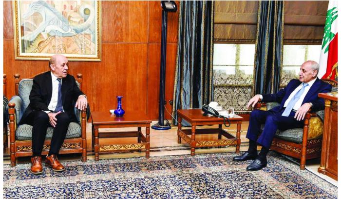 دعم دولي للجيش لتنفيذ القرار 1701 وعدم المساس بالمؤسسة العسكرية<br />
عرض لودريان الباهت: تشاور لـ