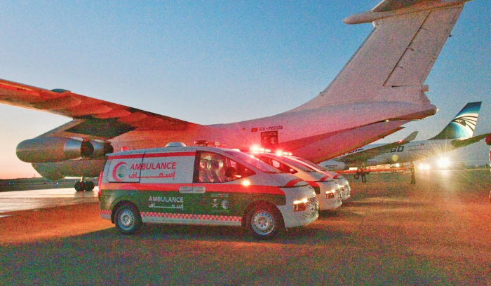وصول الطائرة الإغاثية السعودية التاسعة لمساعدة الشعب الفلسطيني