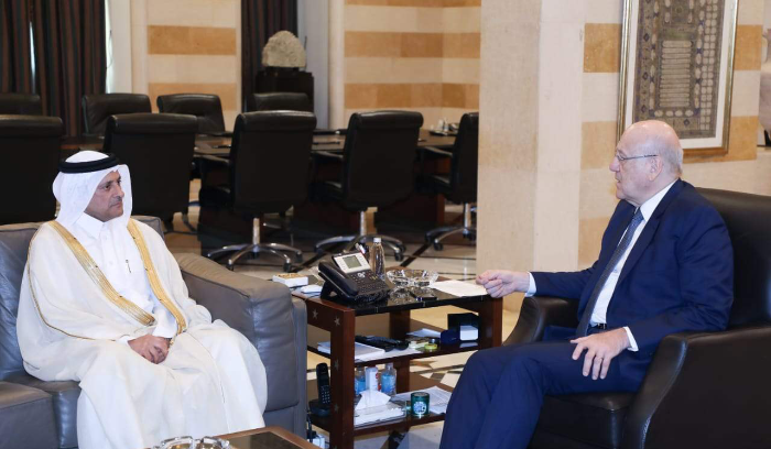 ميقاتي استقبل سفير قطر