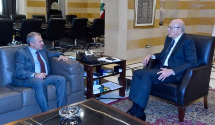 ميقاتي بحث مع باسيل في التطوّرات الراهنة