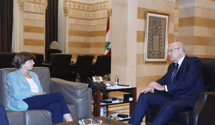 ميقاتي عرض مع وزيرة خارجية فرنسا والبخاري العلاقات الثنائية