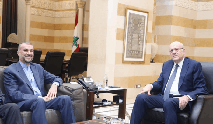 عبد اللهيان خلال لقائه ميقاتي: أمن لبنان والحفاظ على الهدوء فيه هدف زيارتي