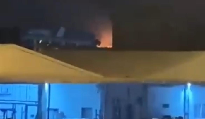 حريق قرب مطار بيروت