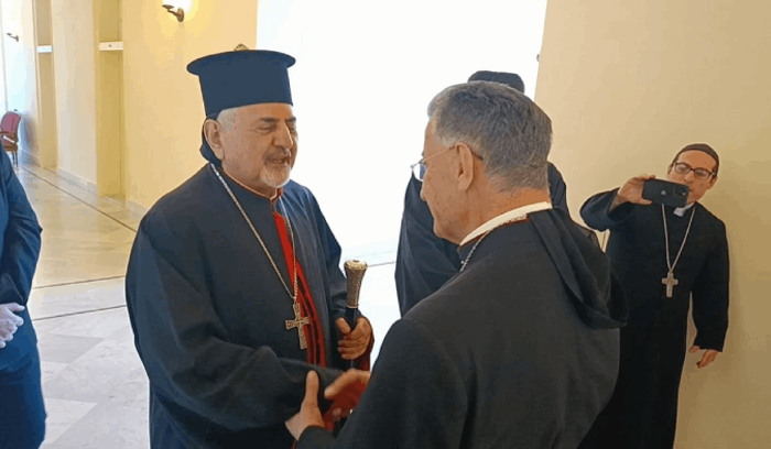 الراعي استقبل في الديمان بطريرك السريان الكاثوليك