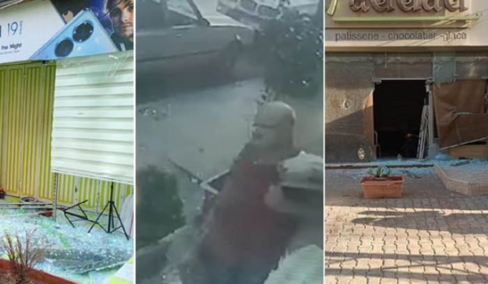 حطم واجهات محلين للحلويات وبيع الهواتف بفأس ... والسبب الميراث