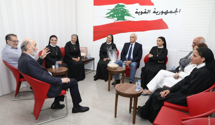 جعجع التقى وفدًا من راهبات  دير جربتا شكره على الدعم المقدم من الاغتراب القواتي
