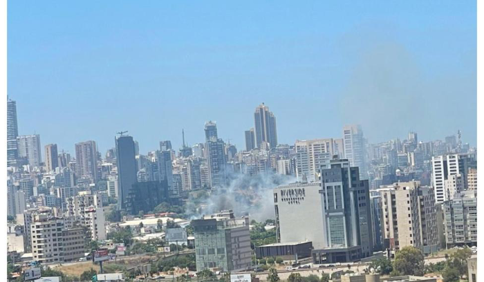 اخماد حريق قرب مركز بيال في فرن الشباك