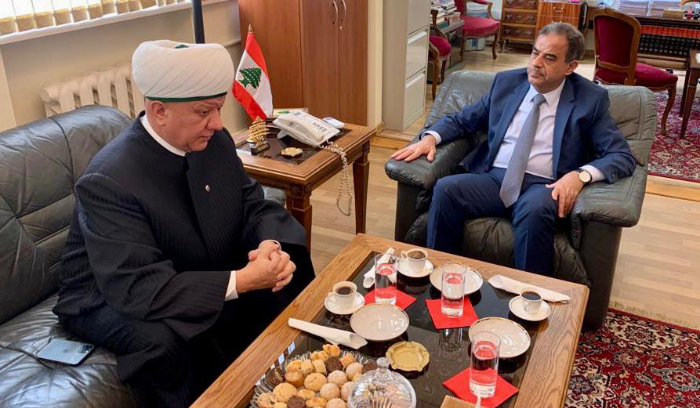 بو نصار استقبل المفتي الشيخ البير كرغانوف