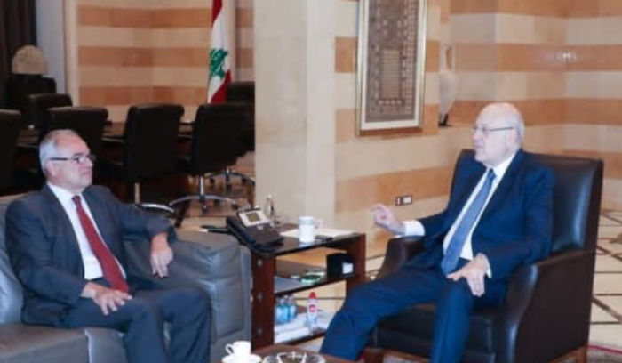 ميقاتي اطلع من منصور على نتائج إجتماع مجموعة العمل المالي لمنطقة الشرق الأوسط وشمال افريقيا
