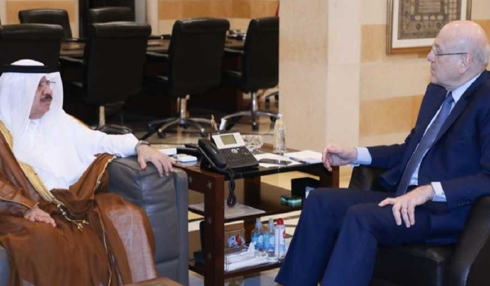 الأوضاع العامة بين ميقاتي وسفير قطر