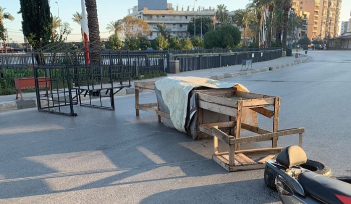 قطع طريق دوار أبو علي في طرابلس