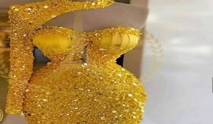 فستان من الذهب يثير جدلًا في مصر