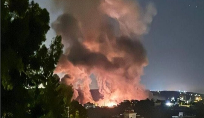 غارة على بلدة عين الزرقا عند أطراف طيرحرفا