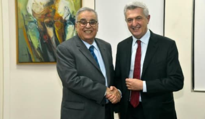 بو حبيب عرض مع غراندي ملف النازحين السوريين