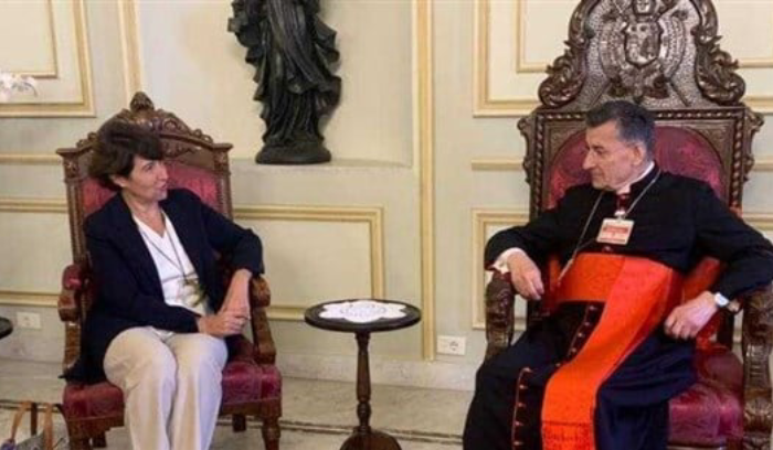 السفيرة الفرنسية في بكركي... وهذا ما بُحث