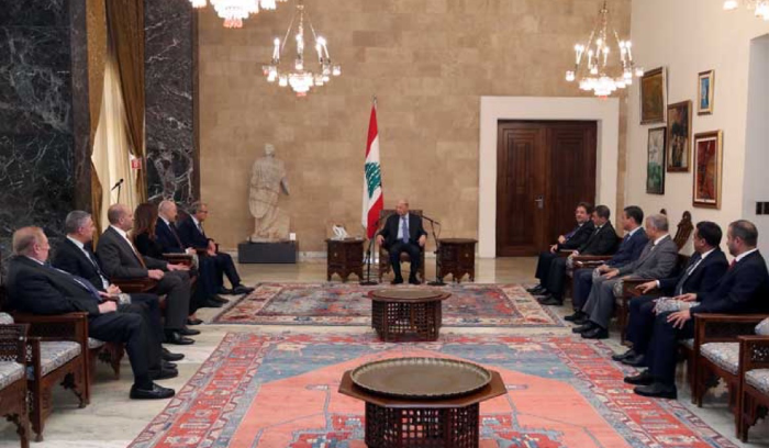 باسيل‬⁩ من بعبدا: العهد بدأ بإقرار المراسيم وينتهي بإقرار الترسيم